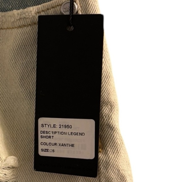 NWT One Teaspoon Revolve Women’s Distressed Denim Shorts Size 26 Raw Hem Cutoff - Picture 4 of 4